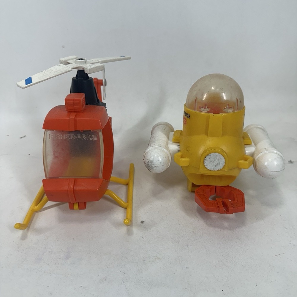 Fisher-Price Adventure People 323 Aero Marine Search Team Helicopter & Sub Set